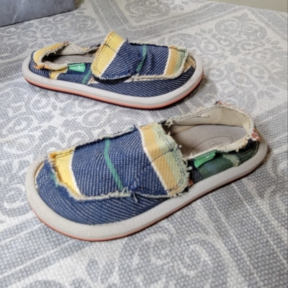 Sanuk Lil Donny Canvas Slip on Loafers Size 10 - Picture 6 of 16